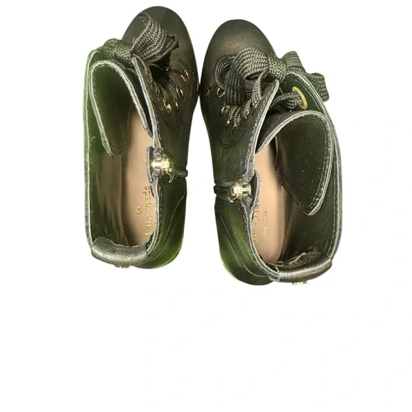 Kate Spade New York Black Leather Combat Boots Size 8.5 - Picture 8 of 10